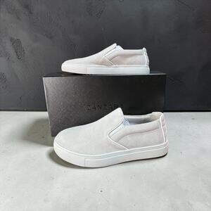 Zanzara White Suede Slip On Sneakers Shoe Size 8.5